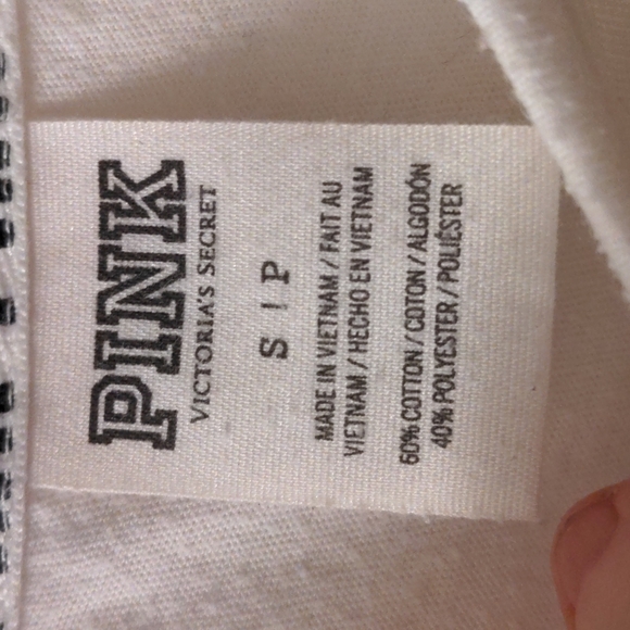 ❤️ Victoria's Secret PINK White Sporty Top Sm - Picture 5 of 8